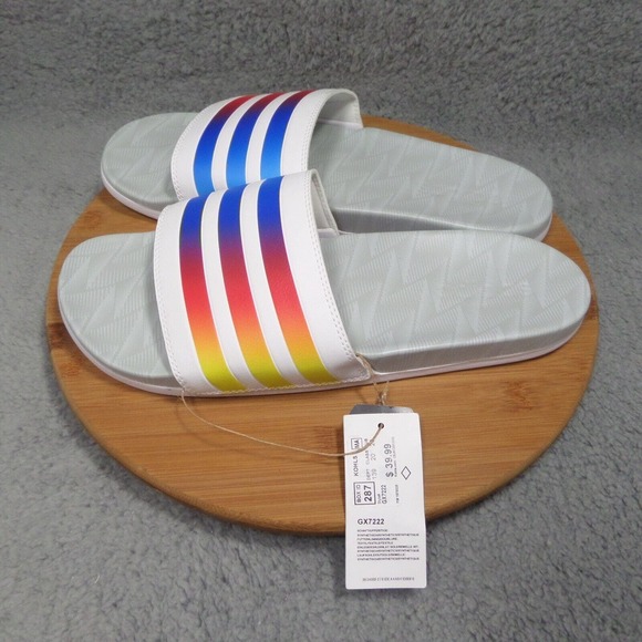 Adidas Adilette Slide Men's Size 13 Cushioned Slip On Rainbow Sandals Gx7222 - Picture 3 of 8